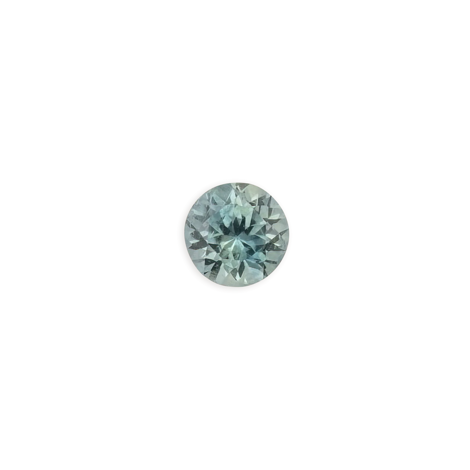 0.75ct Round Light Blue Green Montana Sapphire SR155