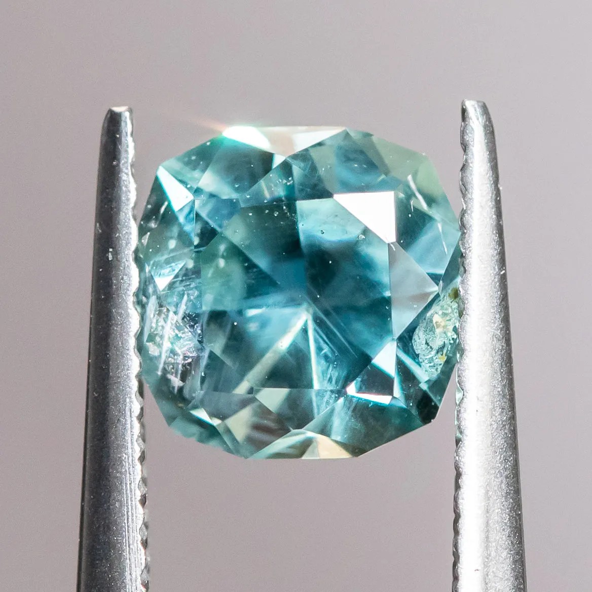 1.69CT SQUARE CUSHION MONTANA SAPPHIRE, TEAL BLUE GREEN, 6.50X4MM, UNTREATED