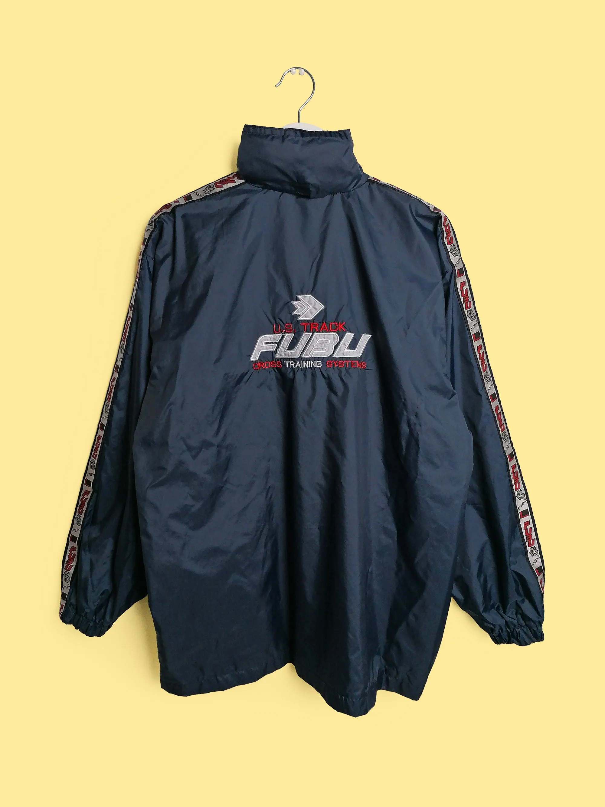 90's FUBU The Collection Windbreaker Tape Logo -  size S-M