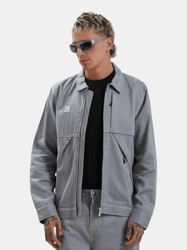 Afends Mass Unisex Hemp Canvas Jacket - Shadow