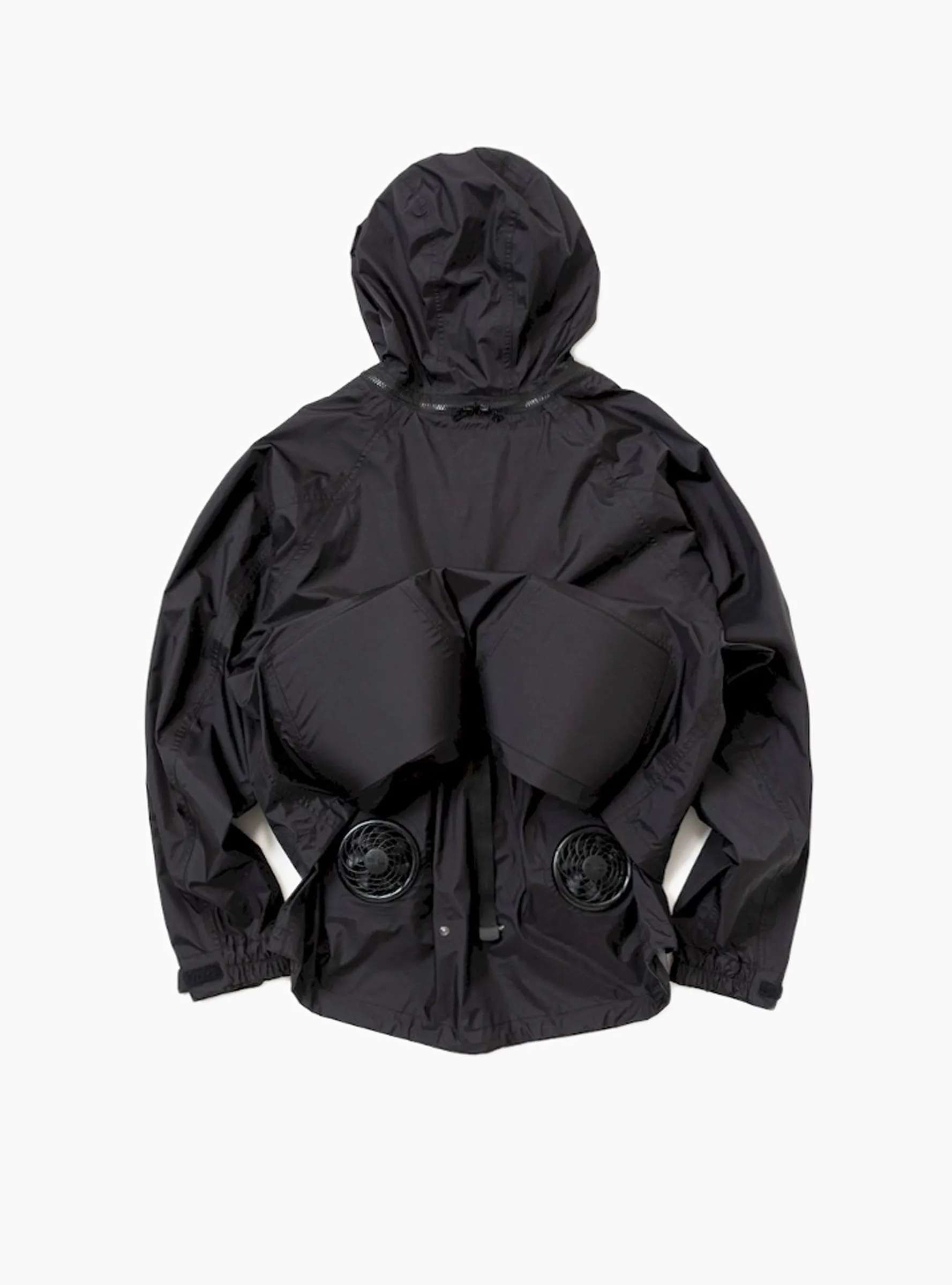 Air Circulation System Rain Jacket Off Black