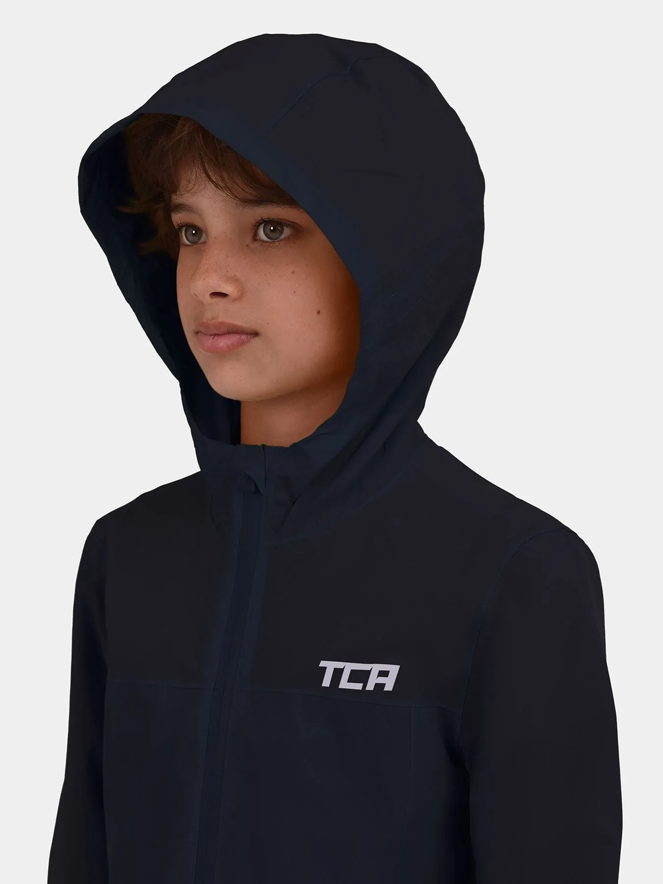 AirLite 2.0 Hooded Waterproof Rain Jacket For Boys With Side & Internal Zip Pockets & Reflective Strips