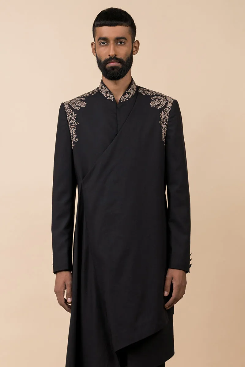 Asymmetrical Indo-Western With Drape