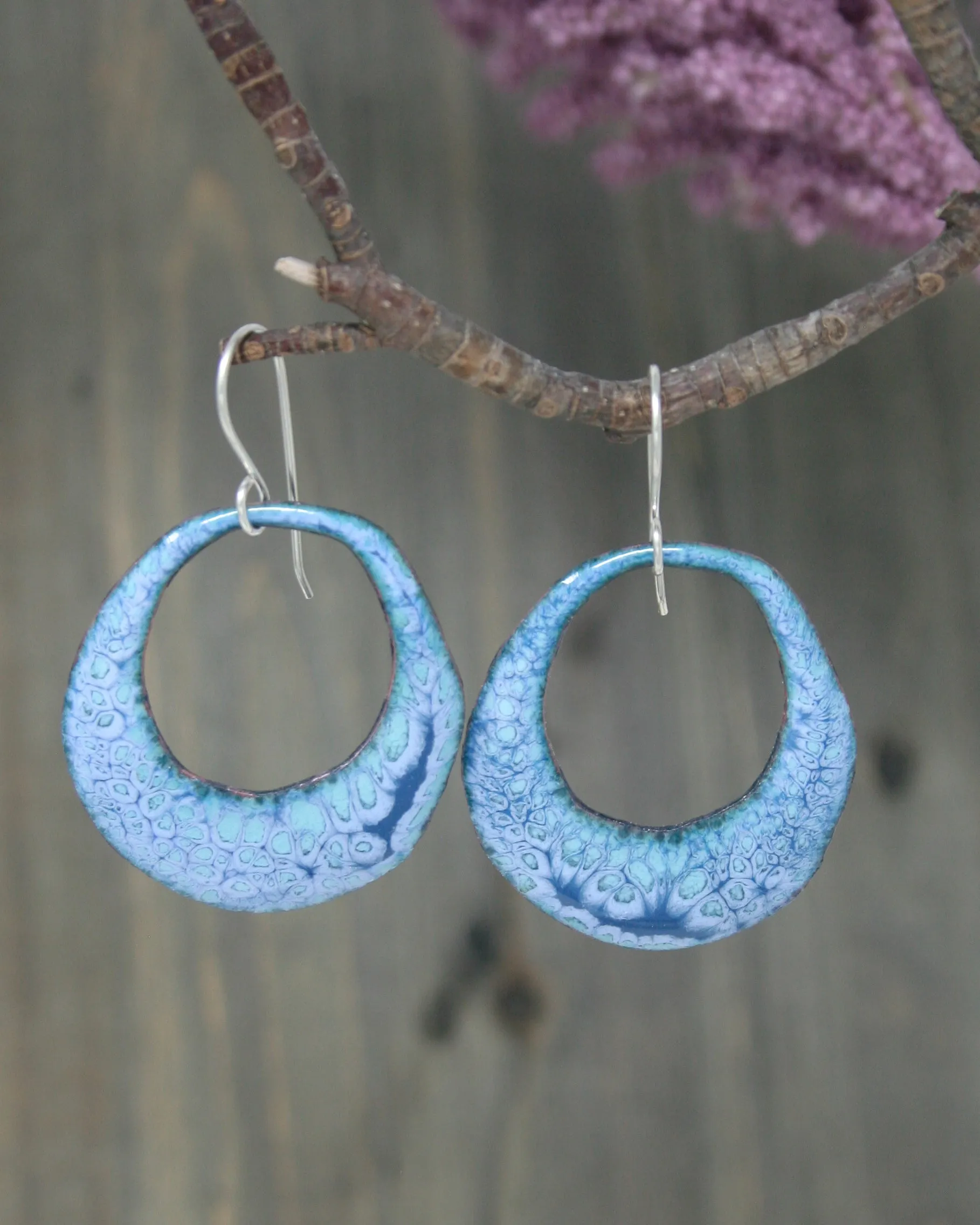 Batik earrings- aerial [ready to ship]