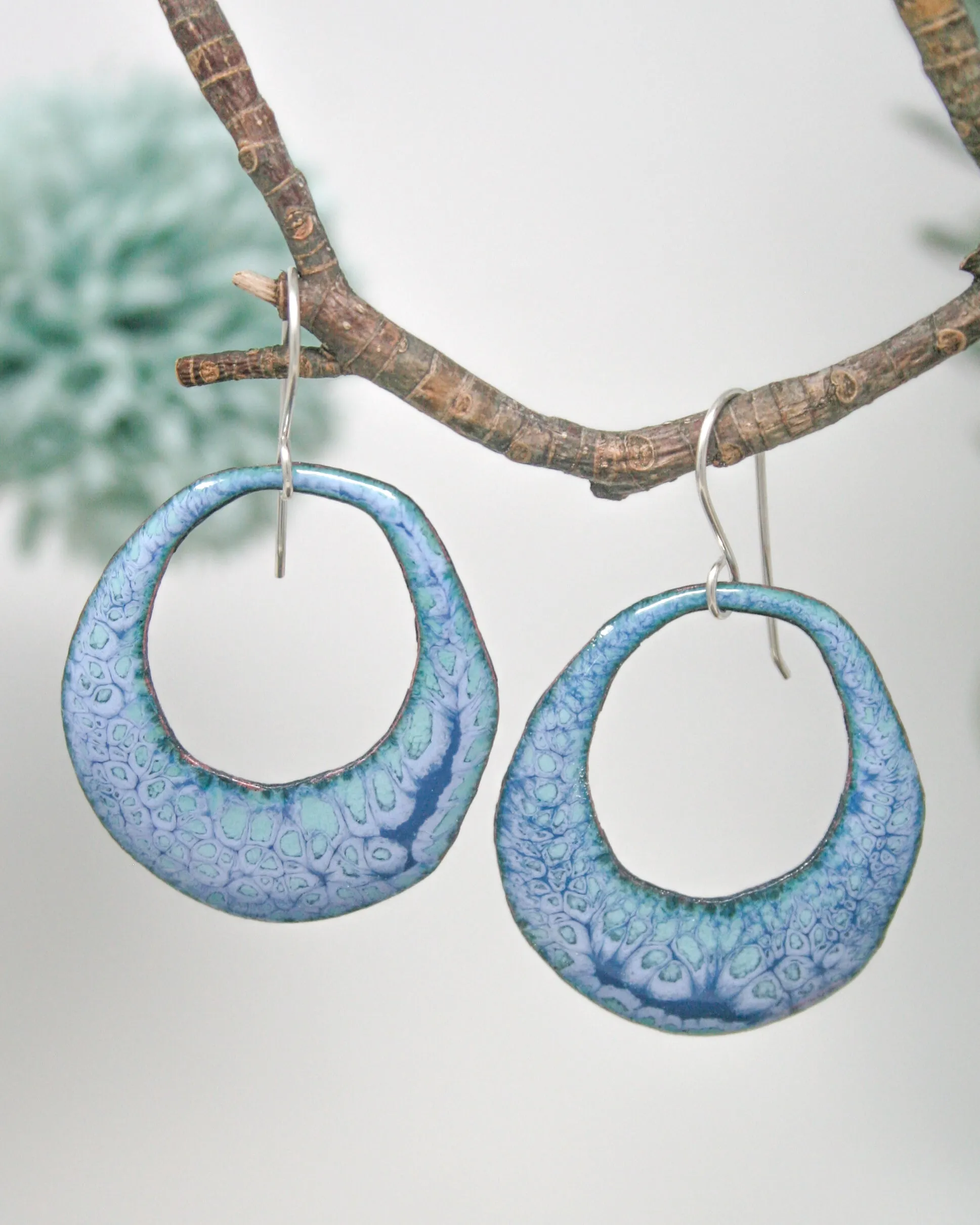 Batik earrings- aerial [ready to ship]