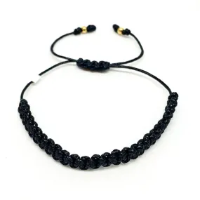 Black Macrame Men Bracelet