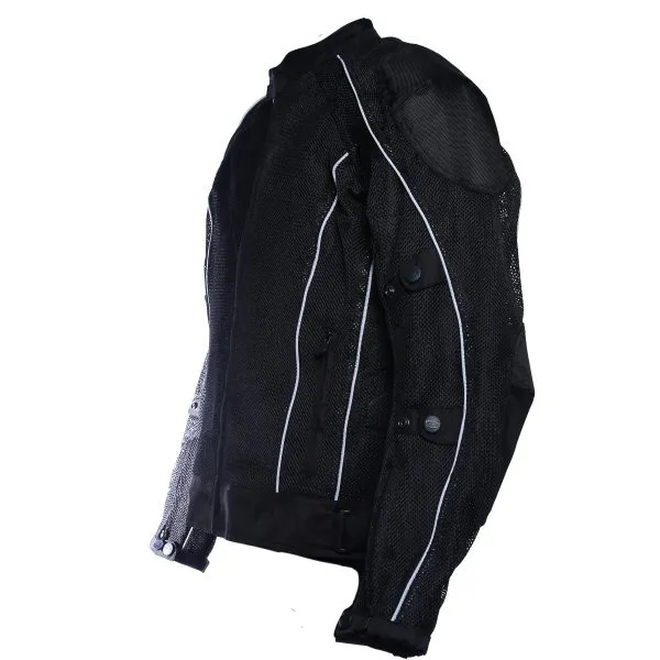 BLACK SUMMER JOY MESH MOTORCYCLE JACKET