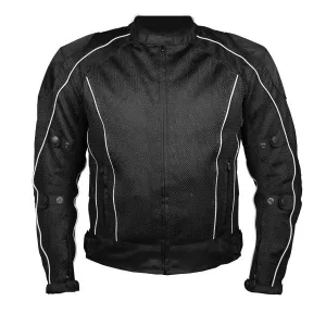 BLACK SUMMER JOY MESH MOTORCYCLE JACKET