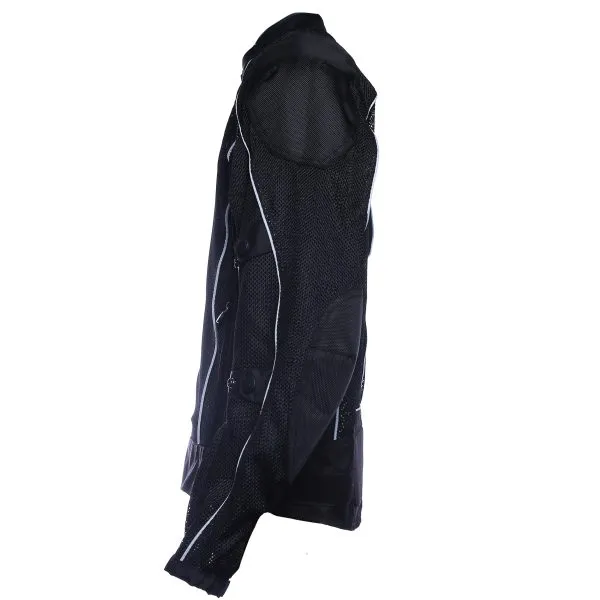 BLACK SUMMER JOY MESH MOTORCYCLE JACKET