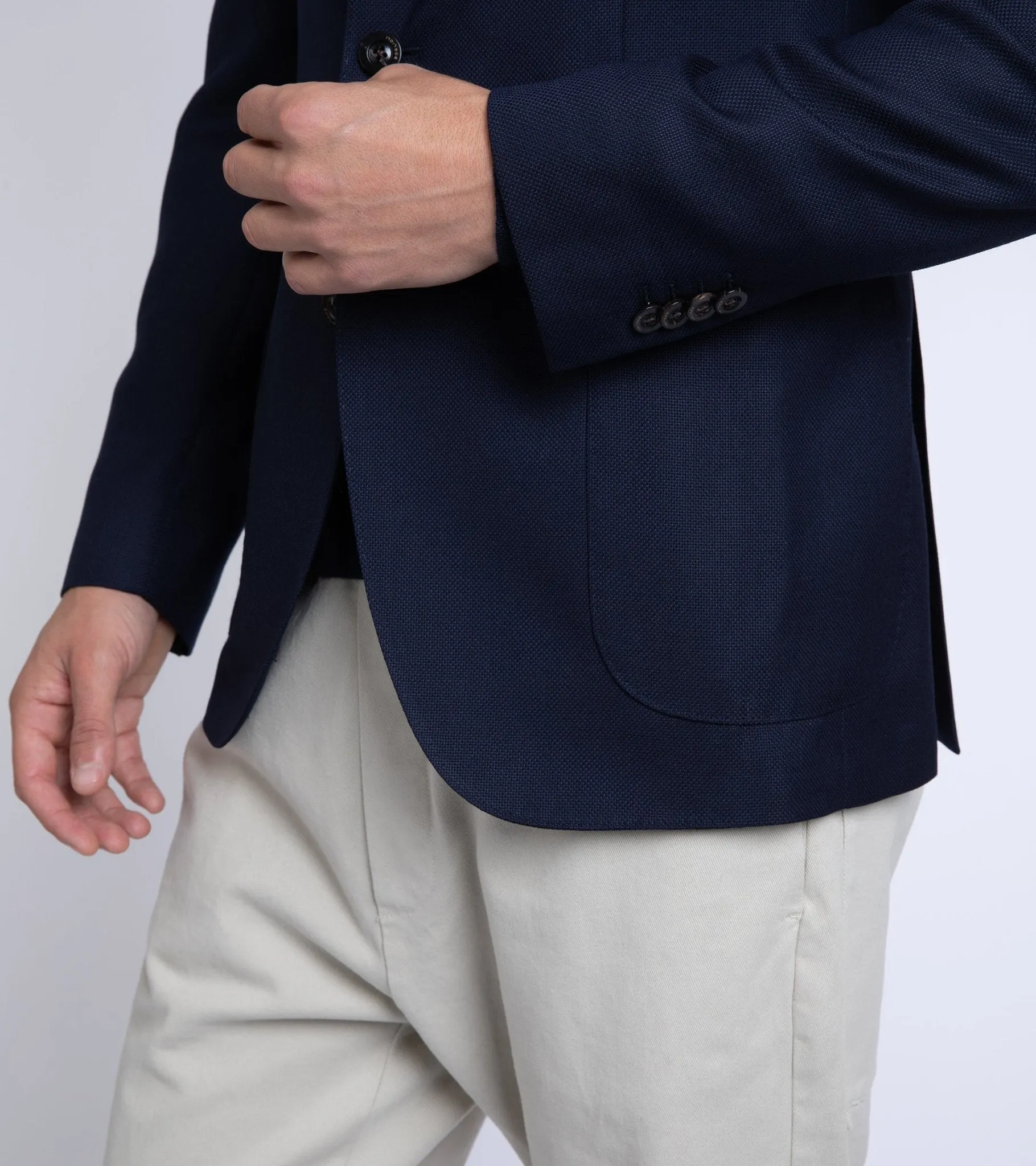 Boglioli for Trunk Wool Hopsack K Jacket: Navy