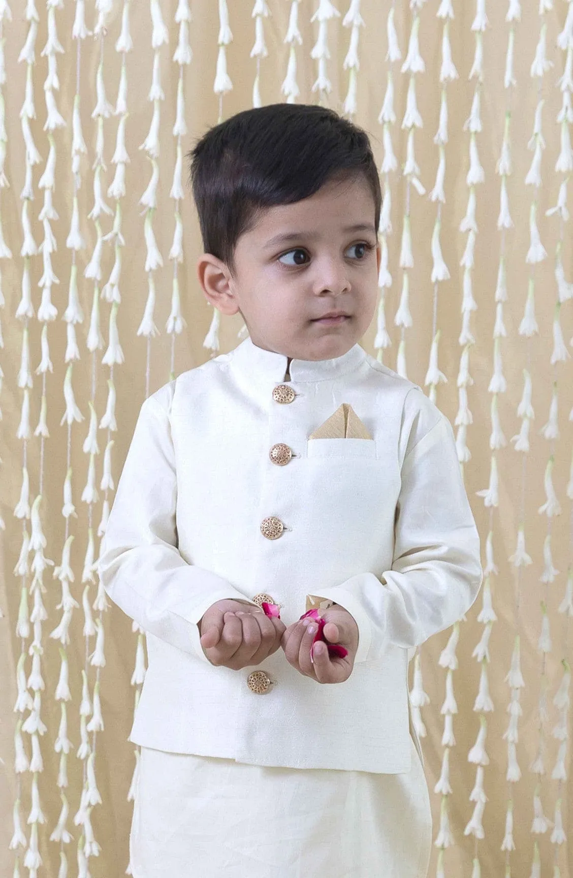 Boy Silk Bundi-Cream