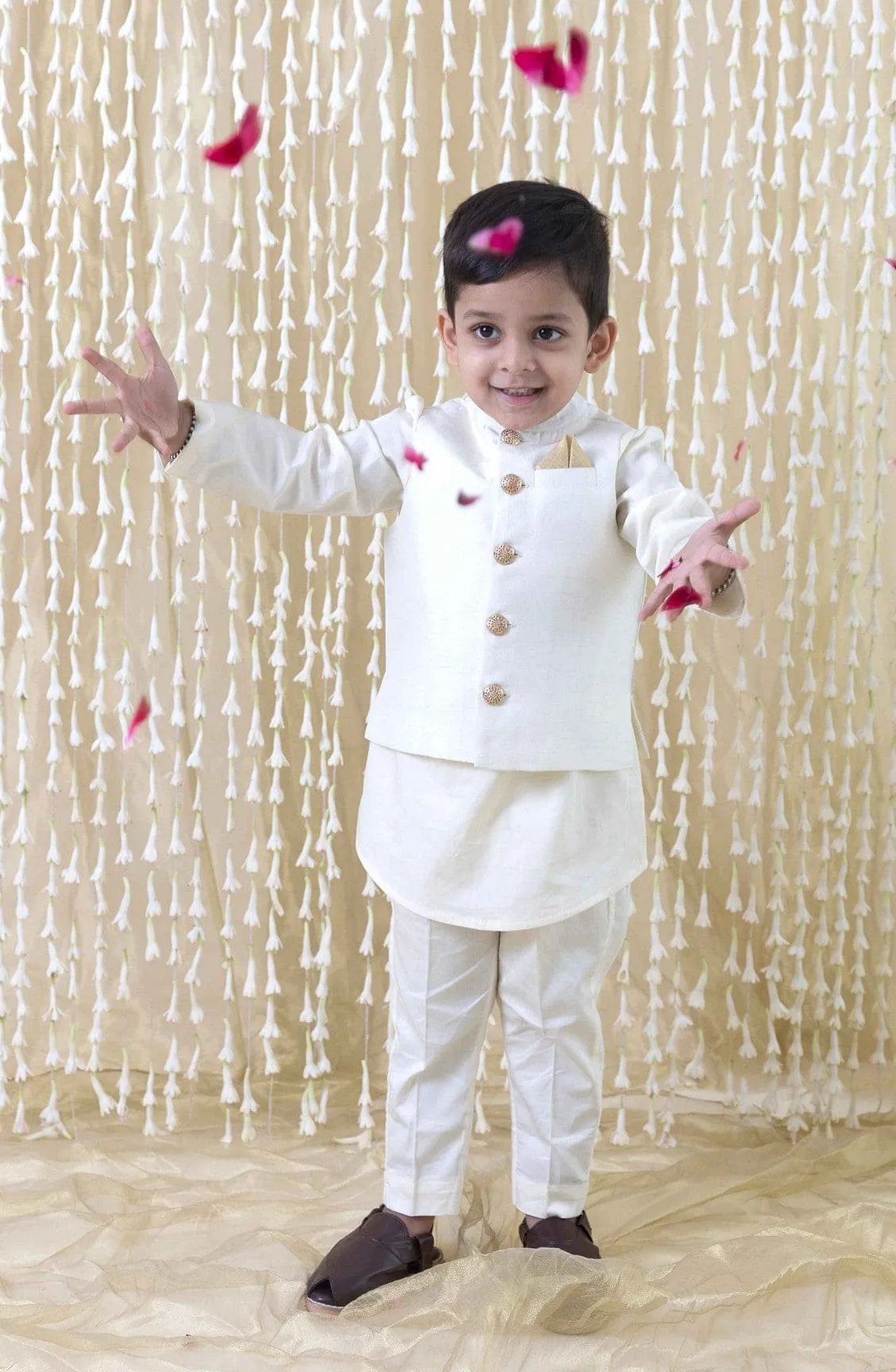 Boy Silk Bundi-Cream