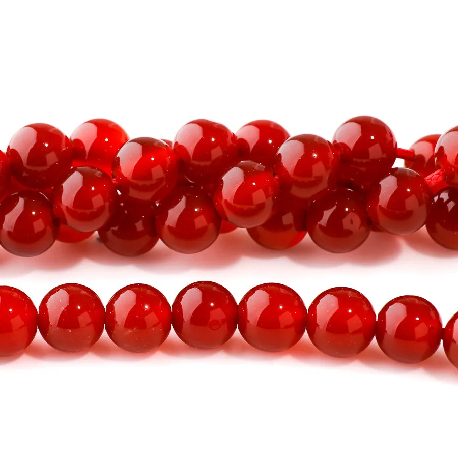 Carnelian 10mm Round - Large Hole Beads