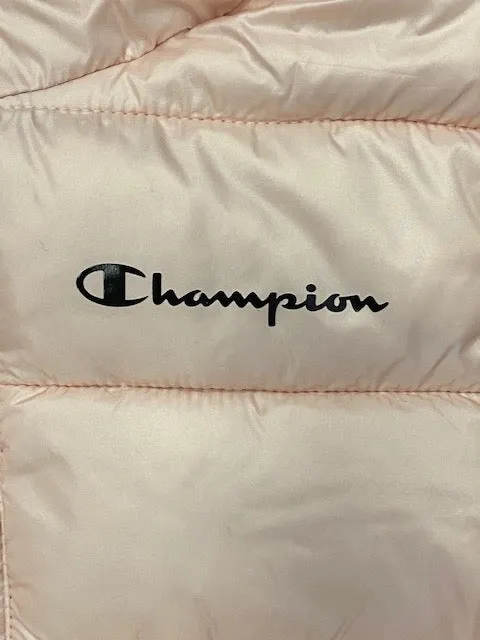 Champion down jacket with hood for girls 305826 PS157 PKN pink