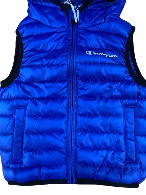 Champion Unisex hooded vest for boys Legacy Outdoor Light Small Logo 306486 BS071 ETR blue