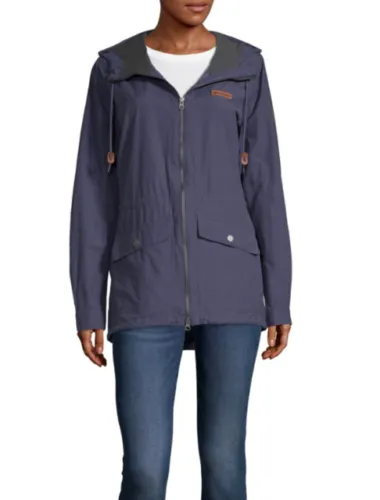 Columbia Women's Cultus Lake Hooded Anorak Active Jacket, Navy, S