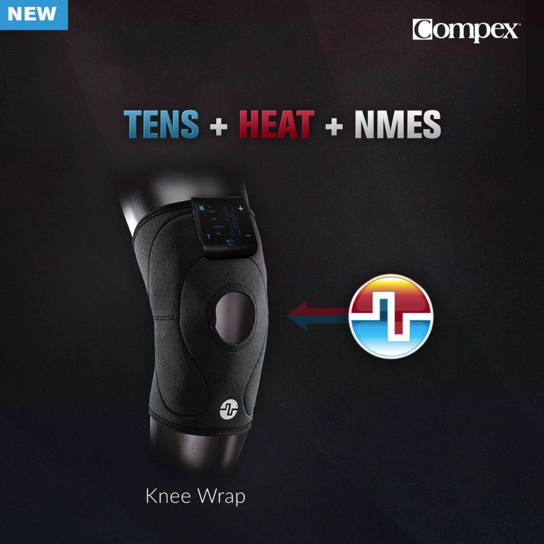 Compex Electronic Heated Knee Wrap | Pre-Order Late June