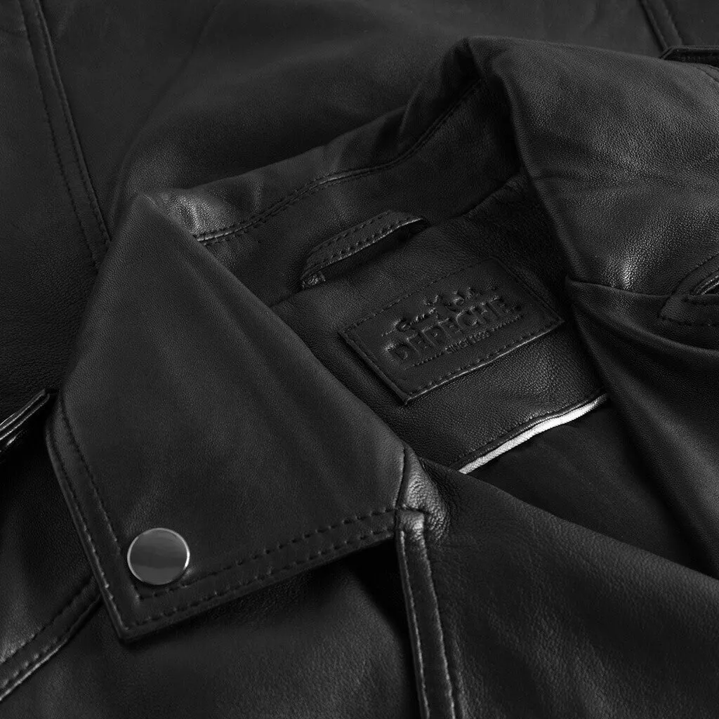 Cool and raw biker jacket in soft quality / 50660 - Black (Nero)