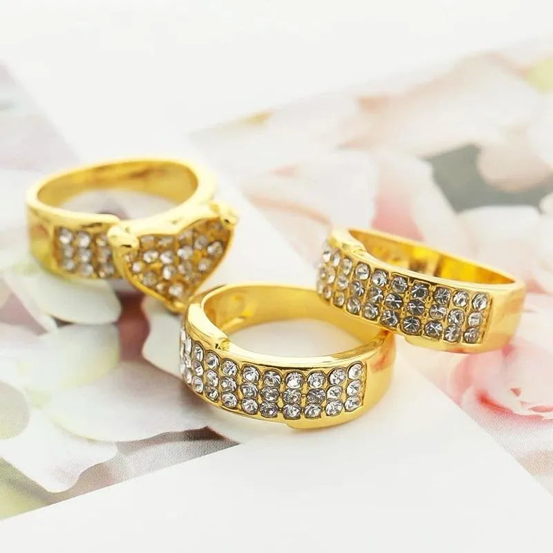 Couple Rings For Women & Men Engagement Gold-color -X240842