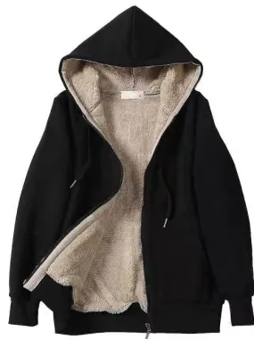 Cozy and Stylish Women's Zippered Hooded Winter Jacket