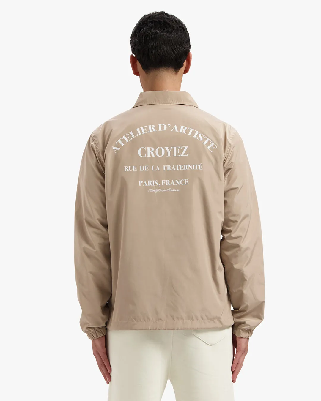 CROYEZ ATELIER COACH JACKET - BEIGE/WHITE