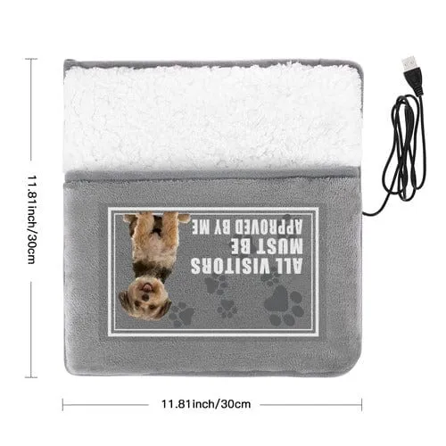 Custom Pet Dog Photo Paw Print Electric Heating Pad Foot Warmer