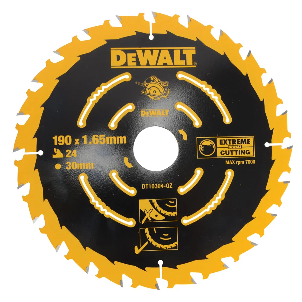 DeWalt 190mm 24T Extreme Framing Circular Saw Blade DT10304-QZ