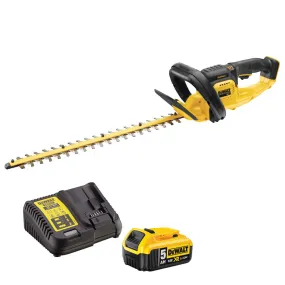 DeWalt DCM563PB 18V XR Cordless Hedge Trimmer with 1 x 5.0Ah Battery & Charger