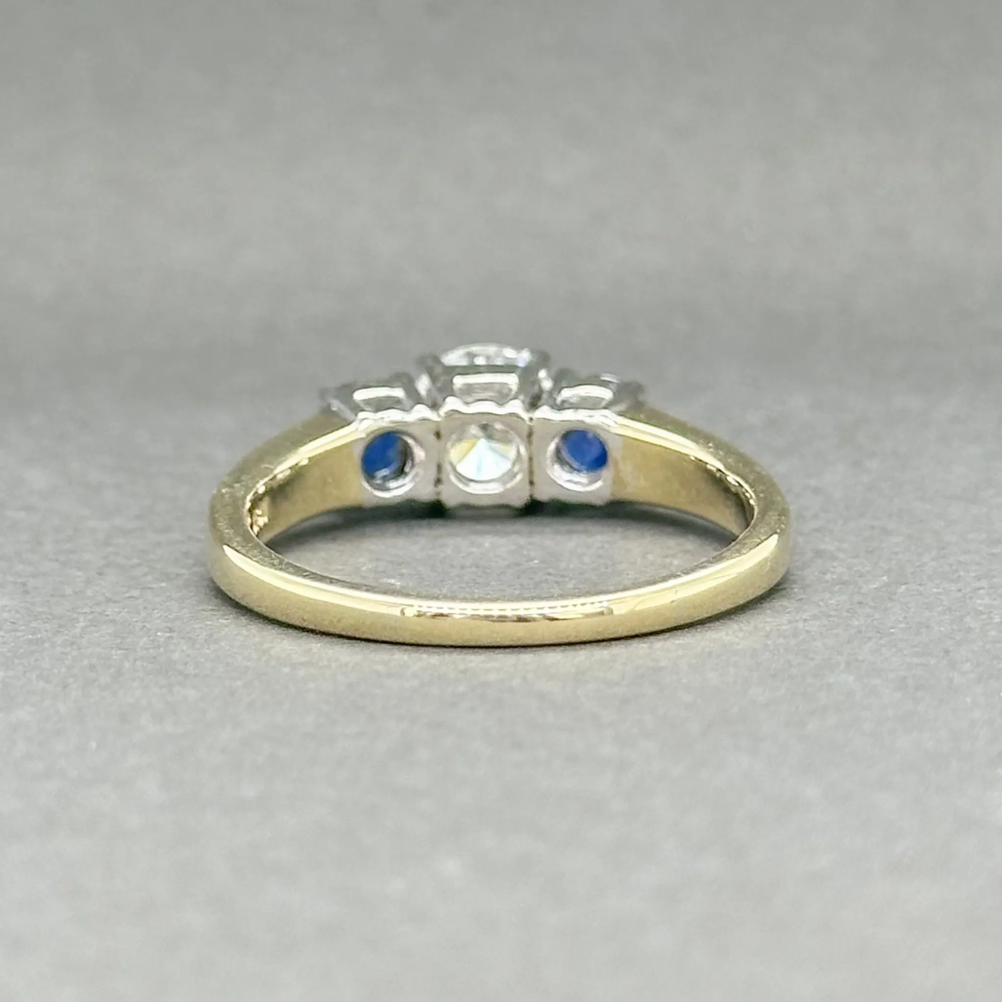 Estate 18K TT Gold 1.02ctw Sapphire & 0.91ct H-I/SI2 Diamond Engagement Ring