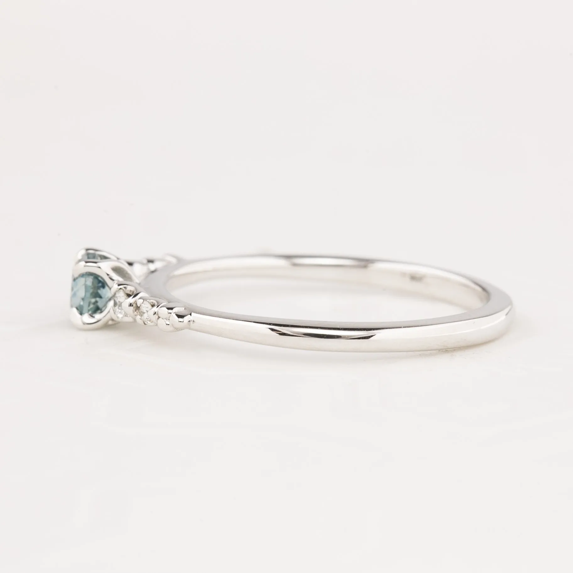 Estel Luxe Ring 0.40ct Blue Montana Sapphire, 14k White Gold