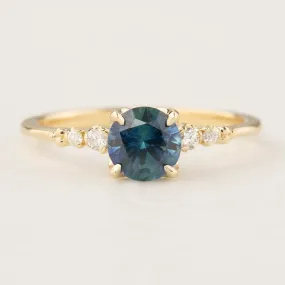 Estel Luxe Ring - 0.96ct Teal Blue Montana Sapphire (One of a kind)