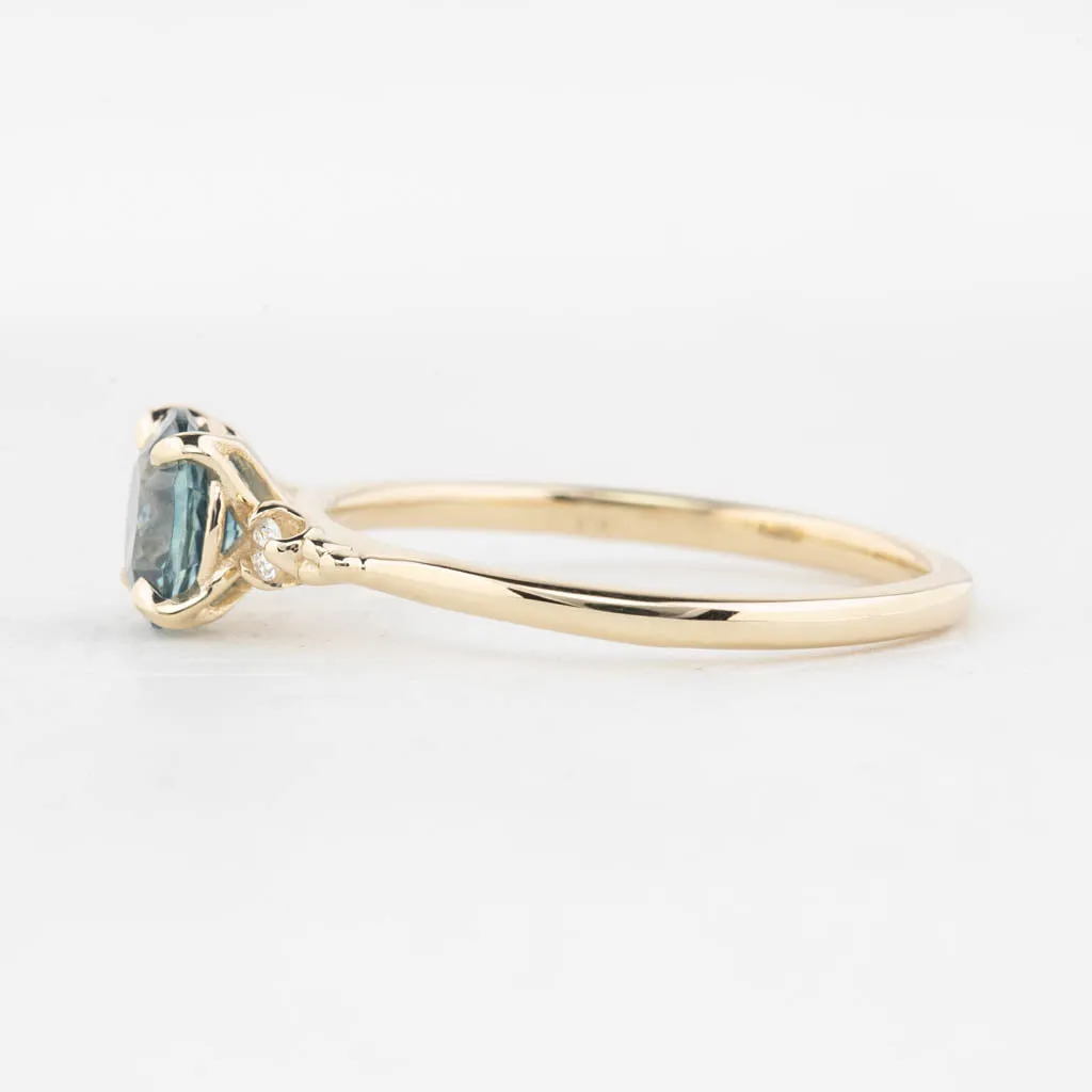 Estel Ring 1.22ct Blue Montana Sapphire, 14K Yellow Gold (One of a kind)