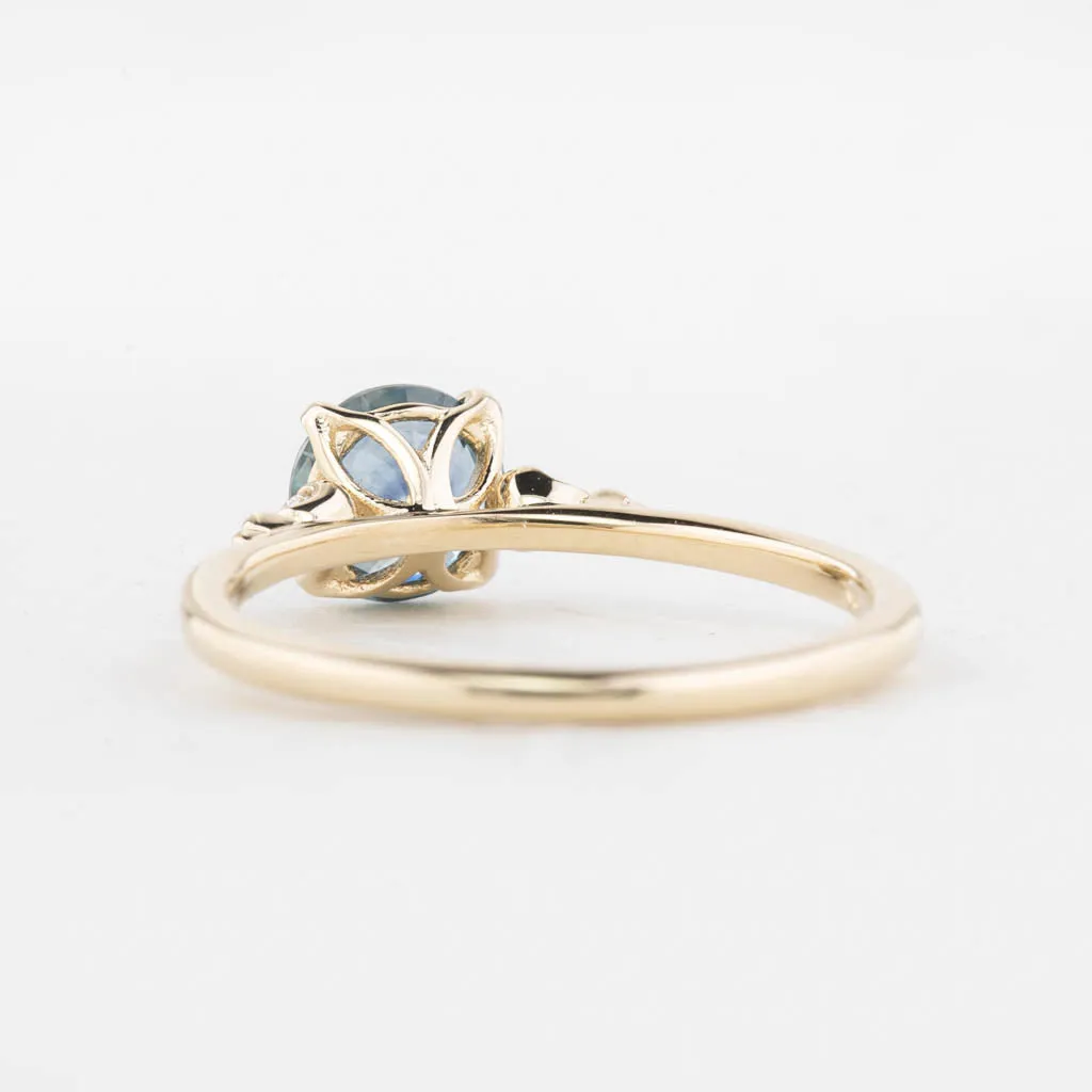 Estel Ring 1.22ct Blue Montana Sapphire, 14K Yellow Gold (One of a kind)