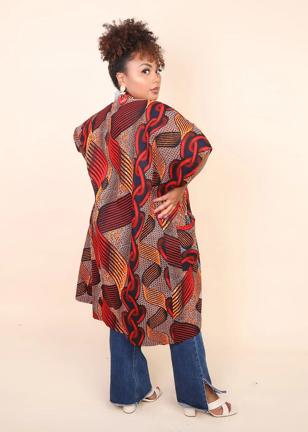 FEYI African Print Kimono Women's Jacket