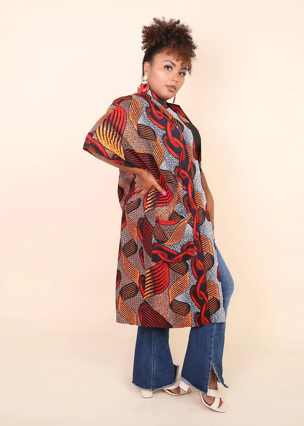 FEYI African Print Kimono Women's Jacket