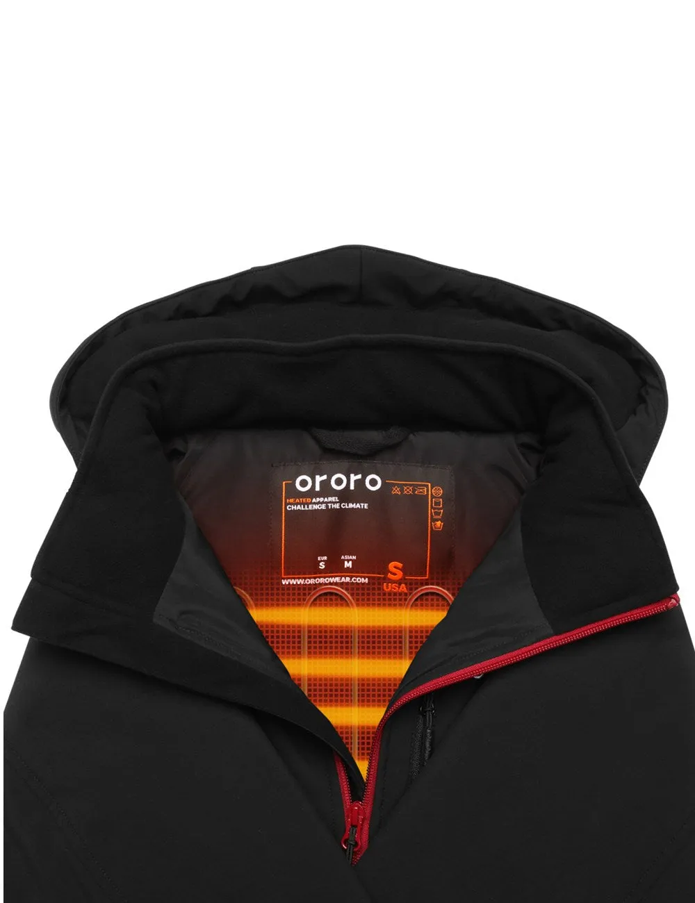 Final Sale - Women's Heated Jacket - Black & Red (with B19G Battery)