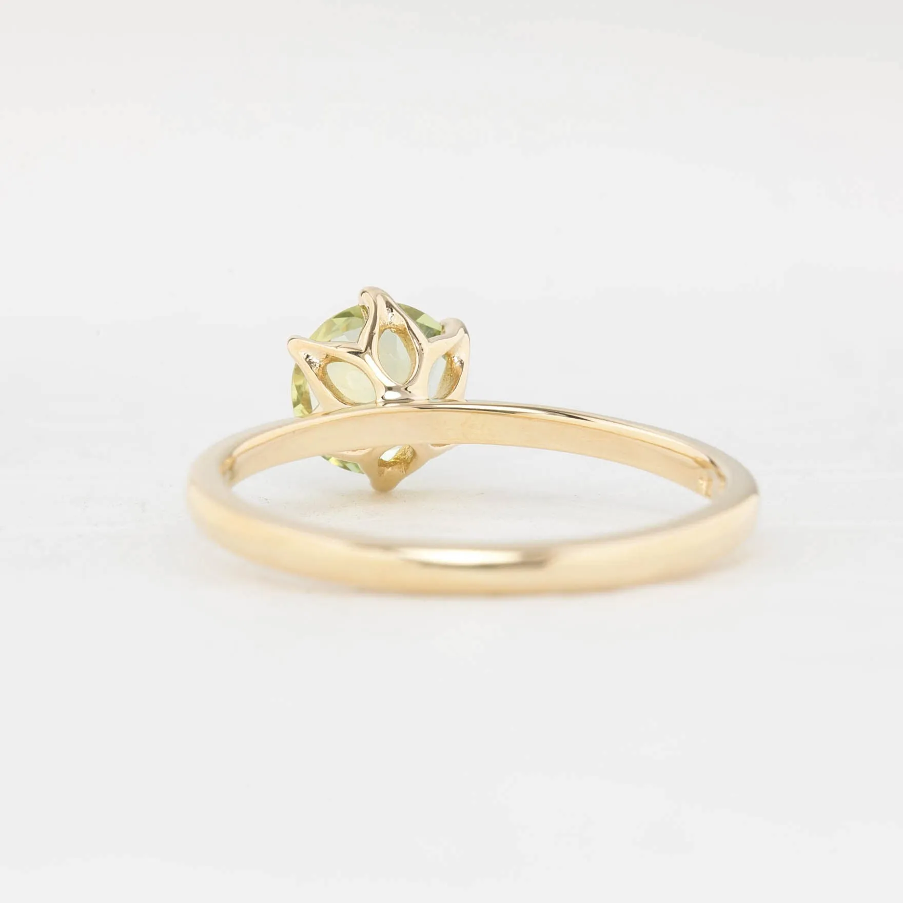 Floryn Ring 1.13ct Parti Green Yellow Montana Sapphire Ring 14K Yellow Gold, One of a kind