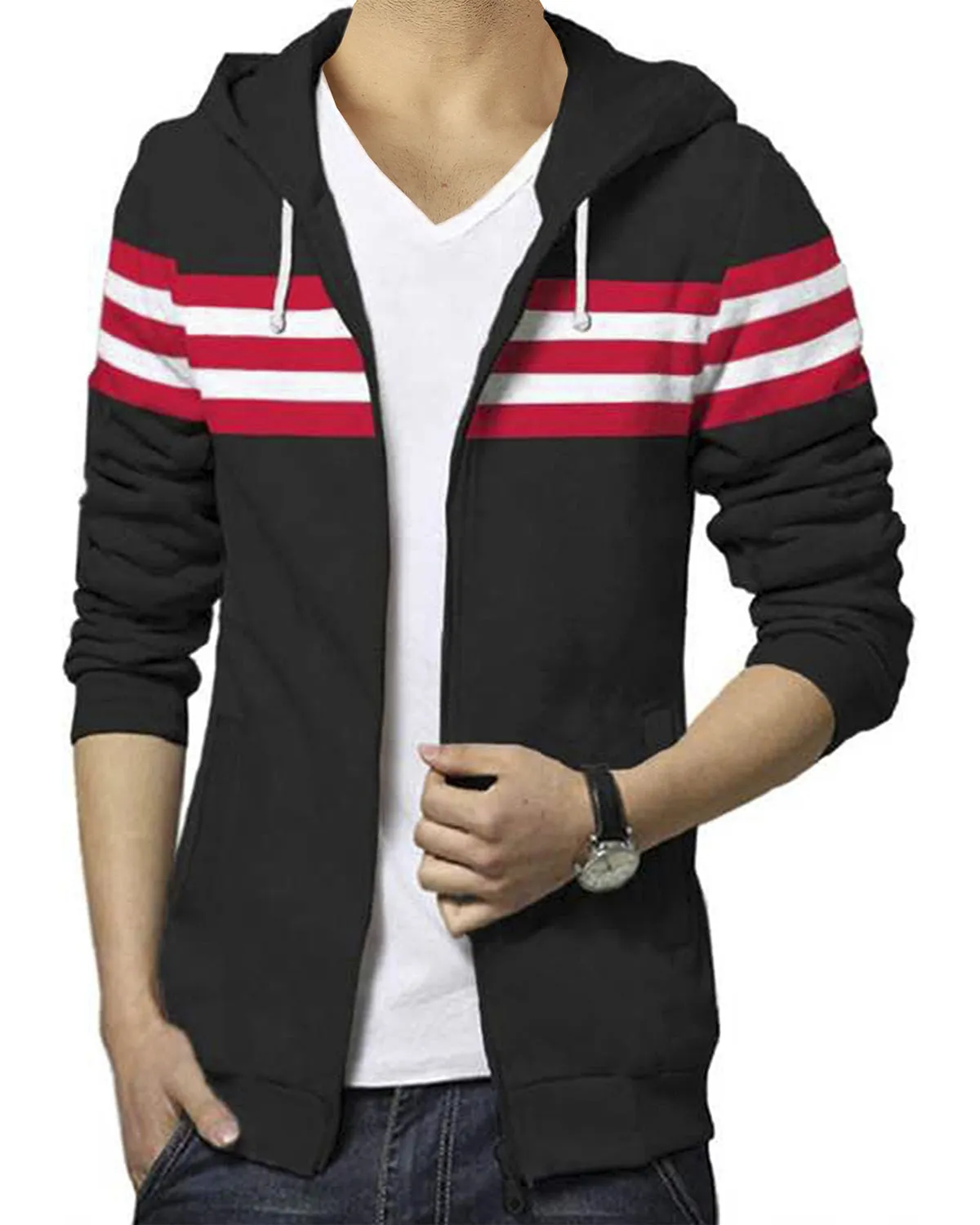 Full Sleeve Color Block Men Jacket