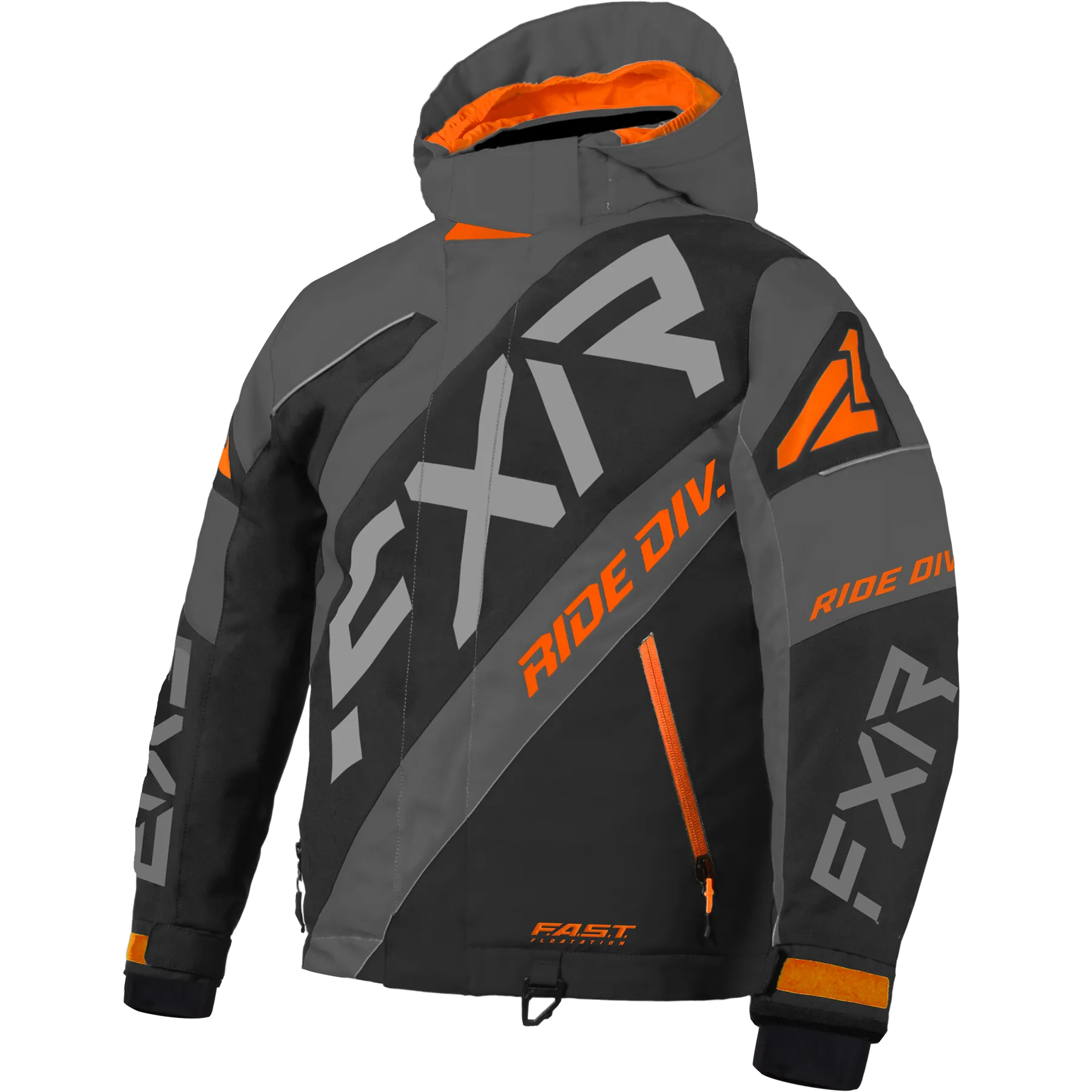 FXR CX Youth Jacket Black/Orange/Char