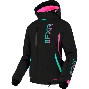 FXR Evo FX Womens Jacket Black/Mint/Electric Pink Fade