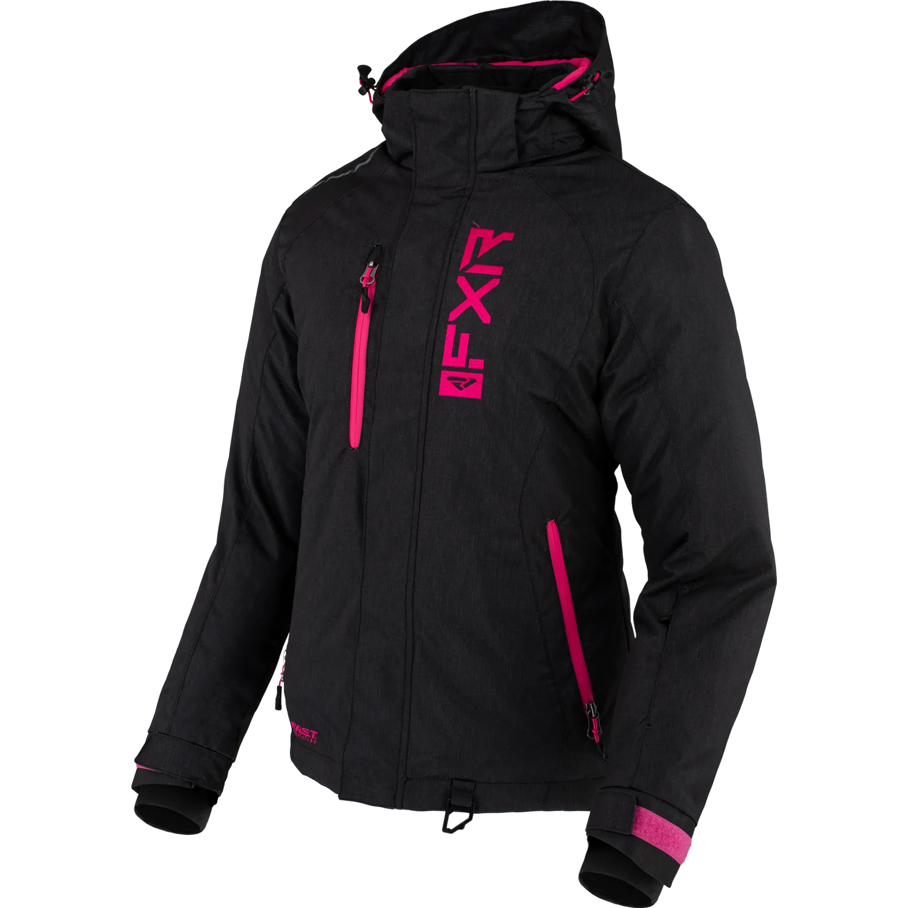 FXR Fresh Womens Jacket Black Linen Fuchsia