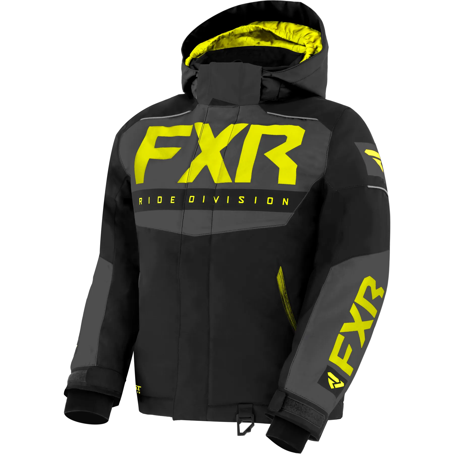 FXR Helium Youth Jacket Black/Char/Hi-Vis