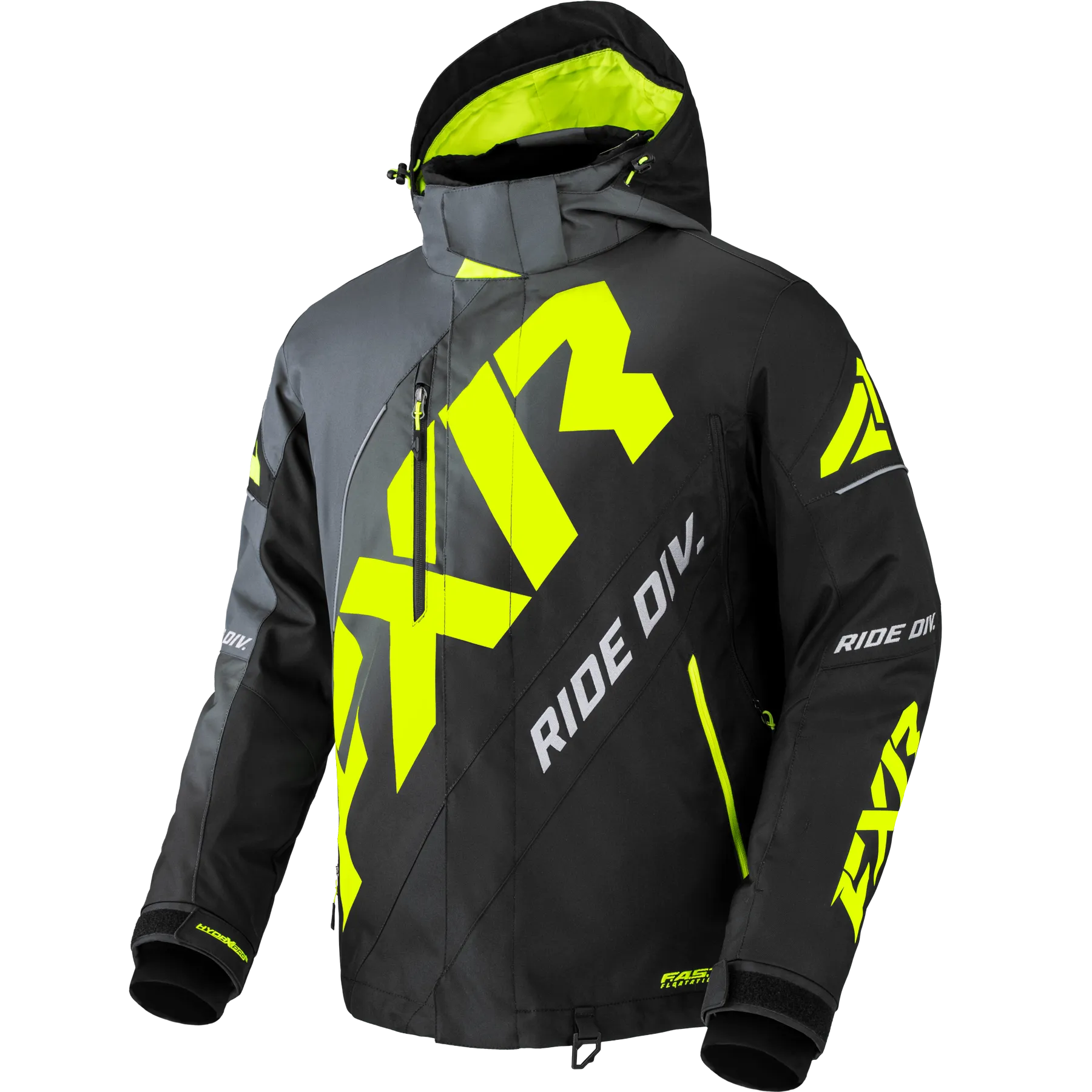 FXR Men's CX Jacket Char-Black Fade/Hi-Vis