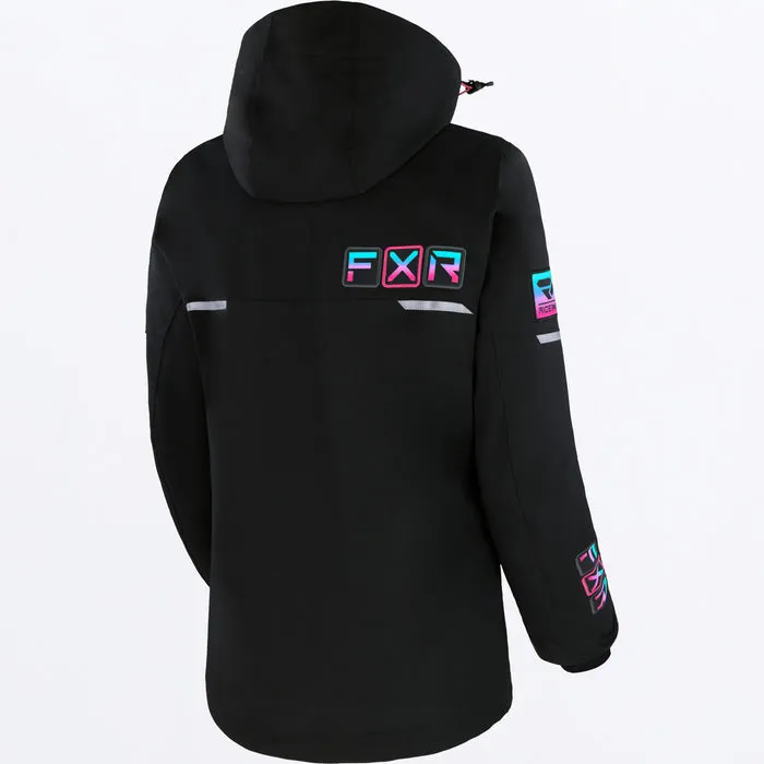 FXR Women's Maverick Jacket Black/Sky-E Pink Fade