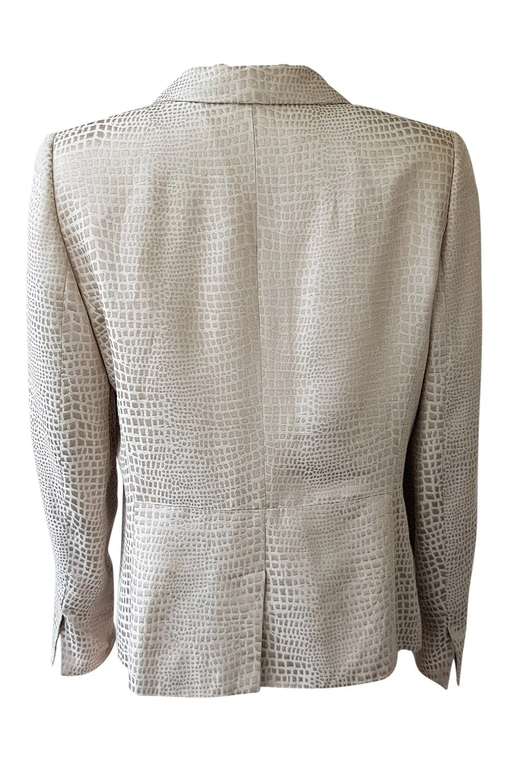 GERARD DAREL Cream Textured Jacket (UK 14)