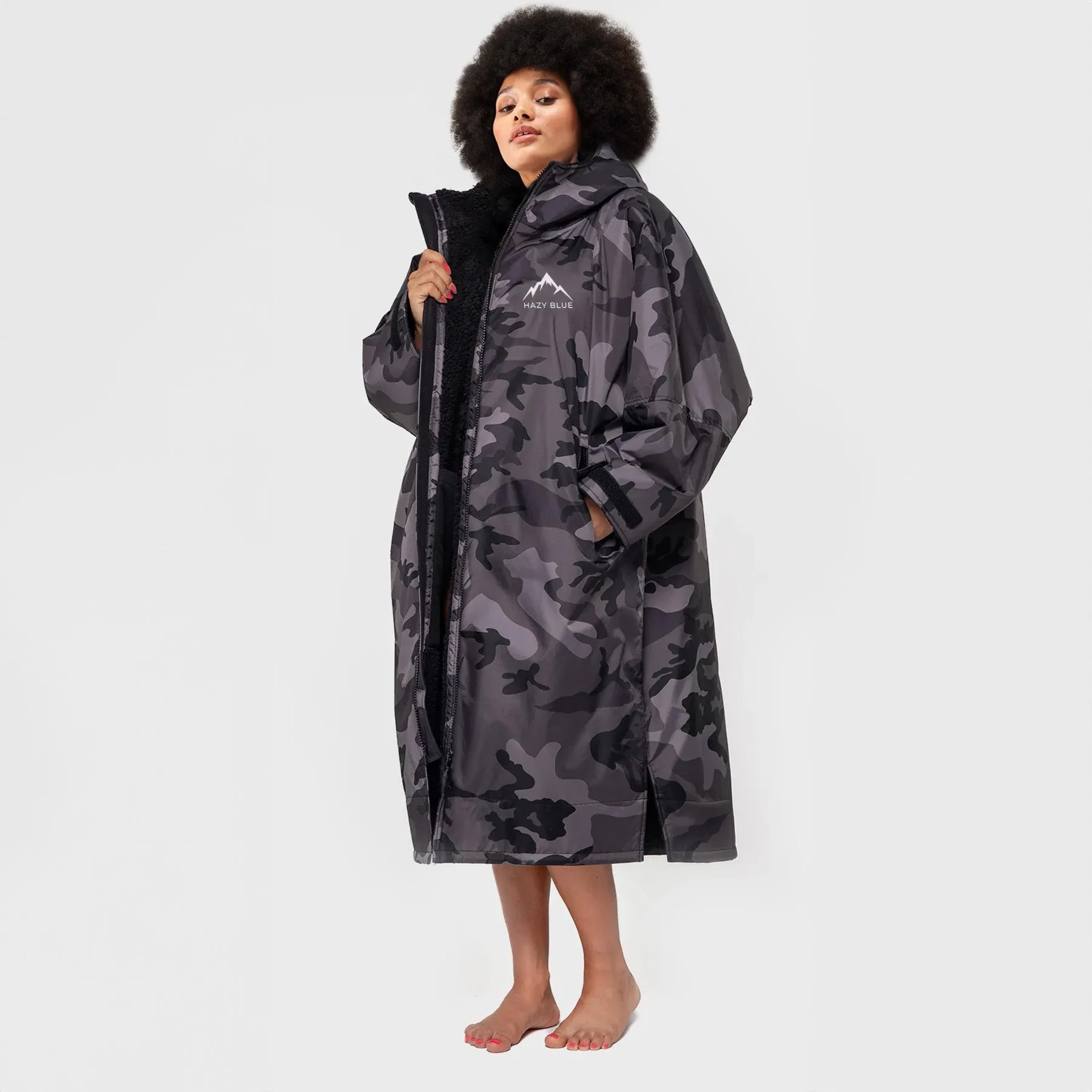 Hazy Blue Unisex Waterproof Camo Edition All Weather Changing Robe