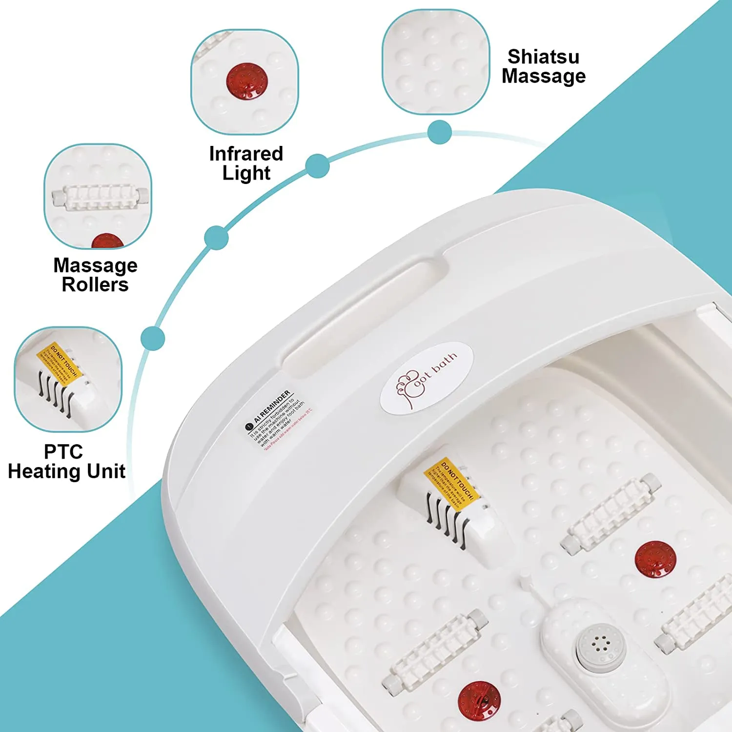 Heated Electric Foot Bath with Heat