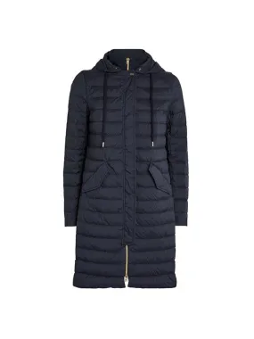 Longline Puffer Jacket in Blu