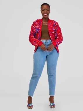 Marumara Creations Pendo Bomber Jacket - Red