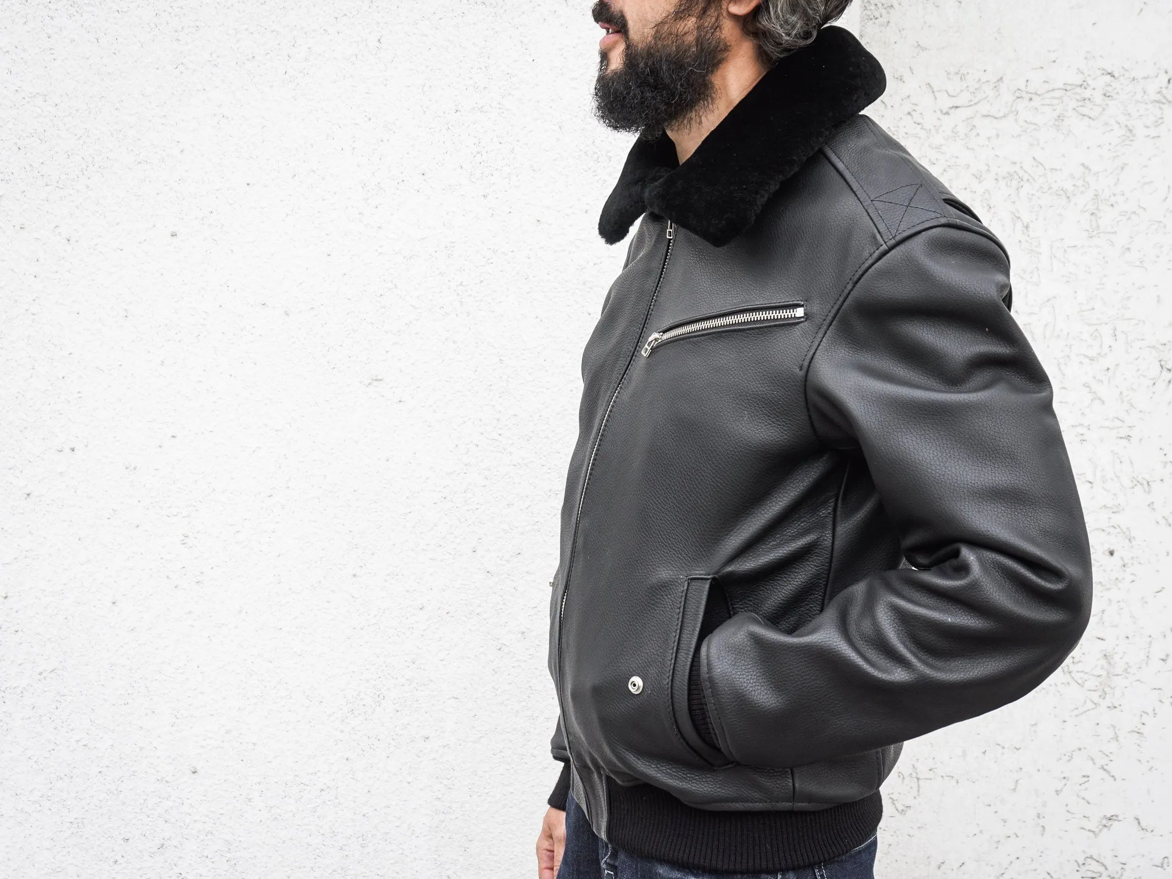 Men's Aviator Leather Jacket | Classic Leather Bomber Jacket